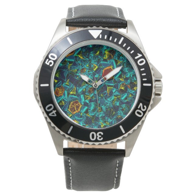 Flor virtuell em azul gradiente, estilhaçada armbandsur (Framsida)