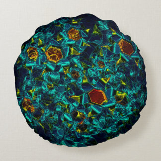 Flor virtuell em azul gradiente, estilhaçada rund kudde