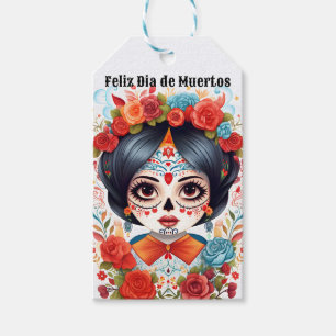 🌹 Flor y Calavera: heder åt Dia de Muertos 🌹 Presentetikett