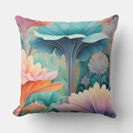 Flora 2 Blommigt Pastel Dekorativ kudde