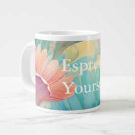 Flora 2 Blommigt Pastel Specialty Mugg Jumbo Mugg