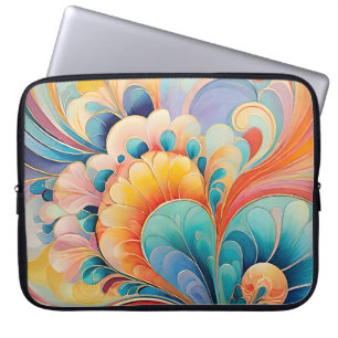 Flora 3 Blommigt Pastel Laptop Fodral