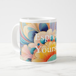 Flora 3 Blommigt Pastel Specialty Mugg Jumbo Mugg