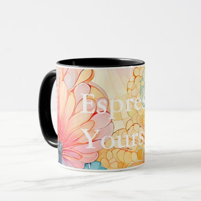Flora 5 Blommigt Pastel Combo Mugg (Framsida vänster)