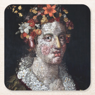 Flora, Arcimboldo Underlägg Papper Kvadrat