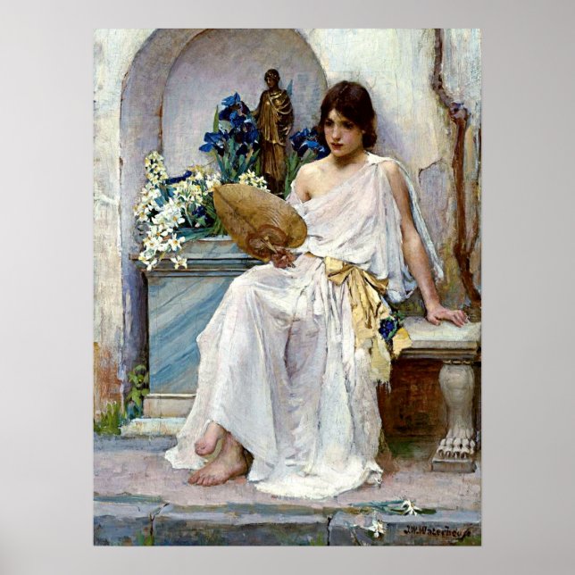 Flora av Pre-Raphaelite John William Waterhouse Poster (Framsidan)