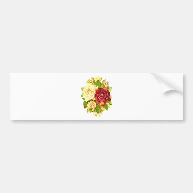 flora blommigt blomsterväxt ro bildekal (Framsidan)