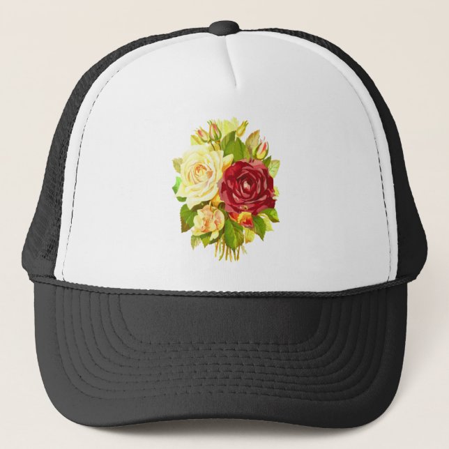 flora blommigt blomsterväxt ro keps (Framsida)