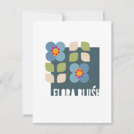 FLORA BLUSH - Modern blomsterlig inbjudningskort