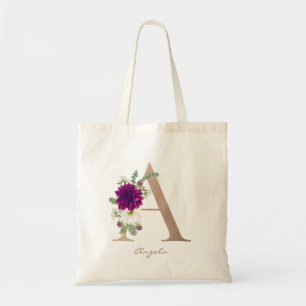 Flora Bouquet Monogram Brev A Bridesmaid Tygkasse