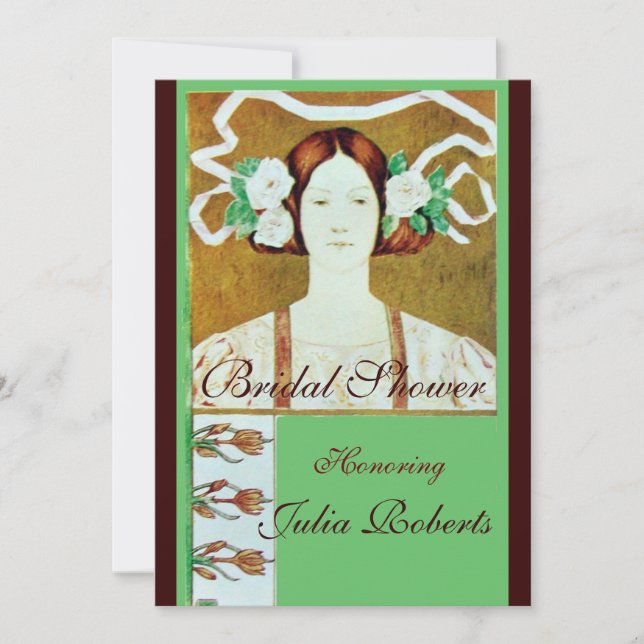 FLORA / DAM MED VIT ROS MÖHIPPA PARTY INBJUDNINGAR (Framsida)