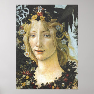 Flora (detaljer i Primavera) Botticelli Fine Art Poster