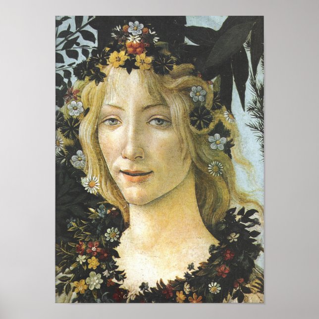 Flora (detaljer i Primavera) Botticelli Fine Art Poster (Framsidan)