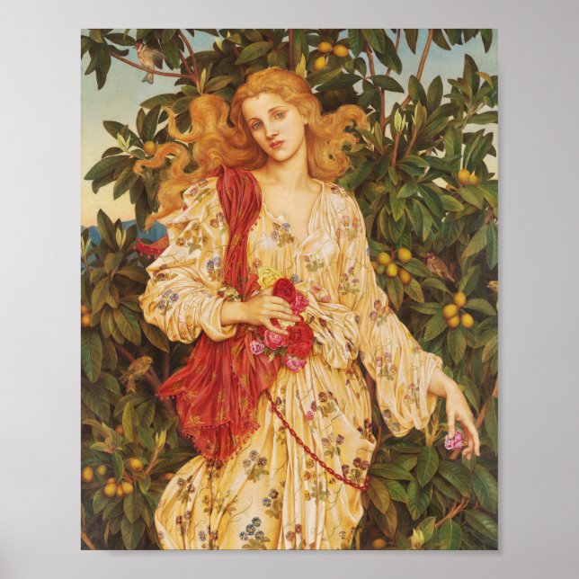 Flora | Evelyn De Morgan Poster (Framsidan)