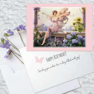 Flora Fantasy Fine Art Birthday Kort
