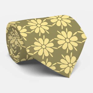 Flora Foulard Flower Khaki & Gult Two-sided Slips