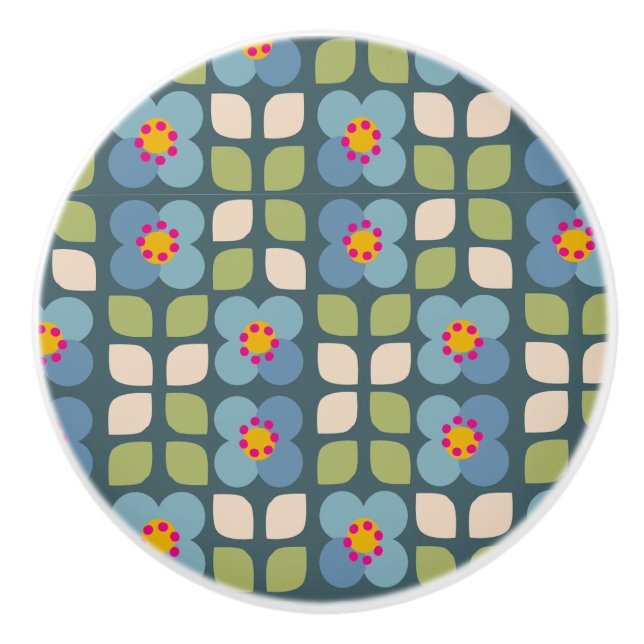  flora - keramiskt Blommigt Knopp (Framsidan)