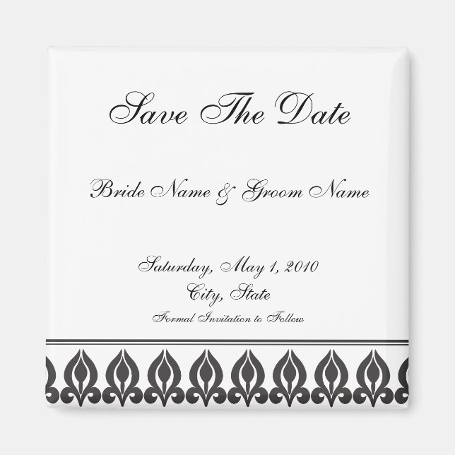 Flora Magnet-Black/White Magnet (Framsidan)