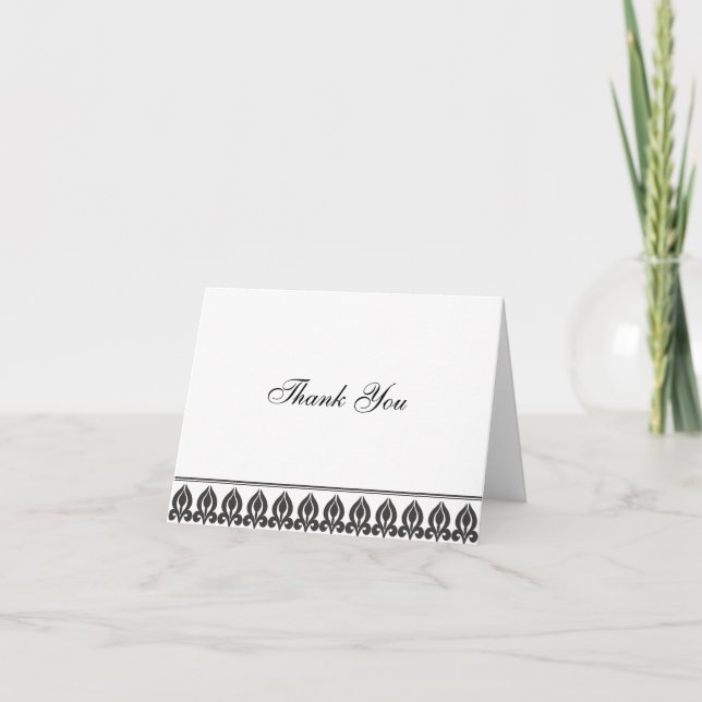 Flora Notecard-Black/White Tack Kort (Framsida)