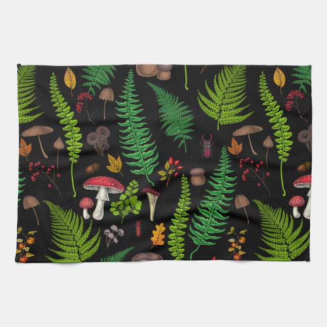 Flora och fauna kökshandduk (Horisontell)