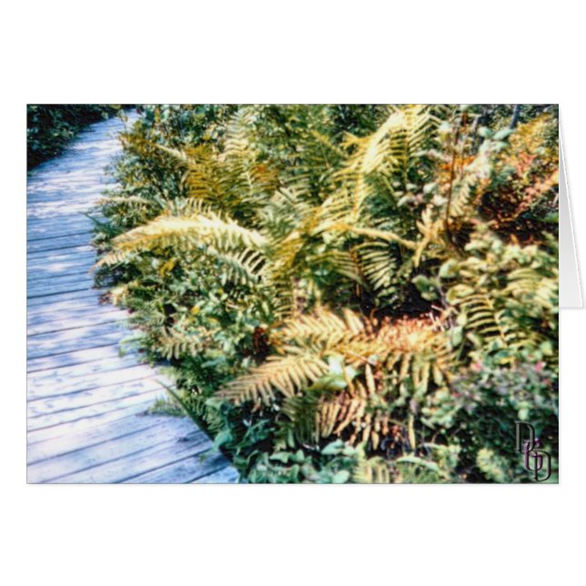 Flora på släpsidan hälsningskort (Framsidan Horizontal)