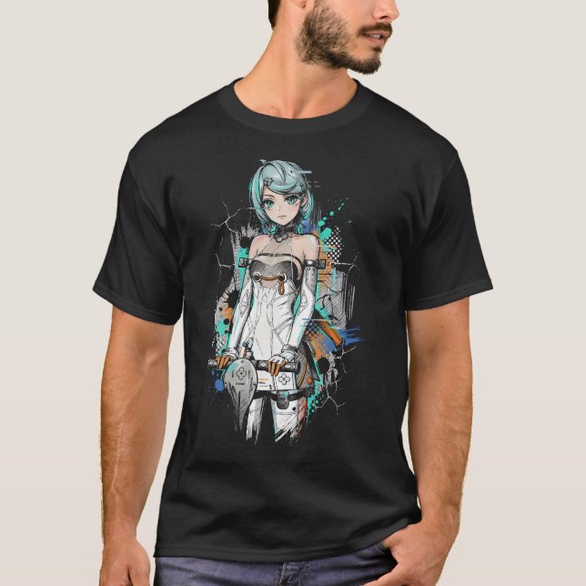 Flora Seed ZZZ Vit Scooter Demon T Shirt (Framsida)