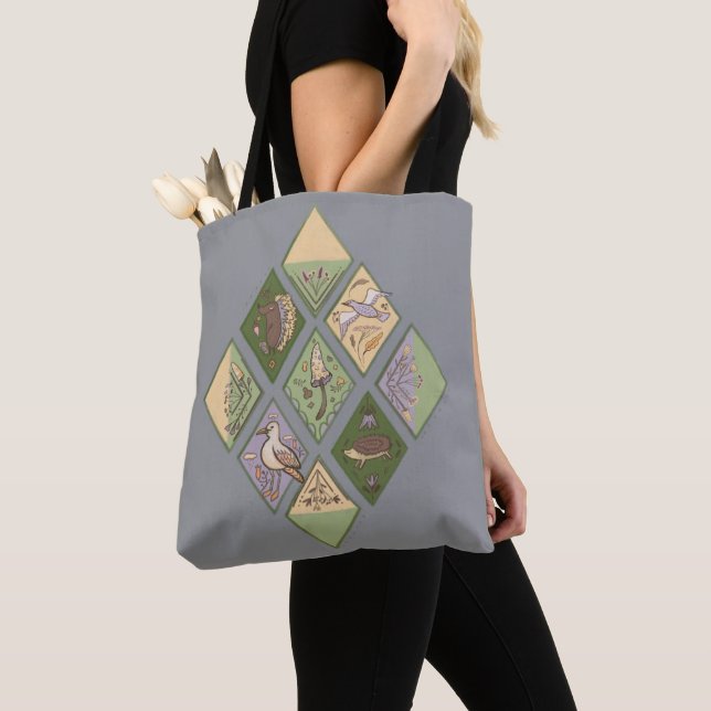 flora Söt Tote höst Tygkasse (Närbild)