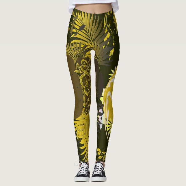 Flora the Goddess of Flowers Leggings (Framsida)