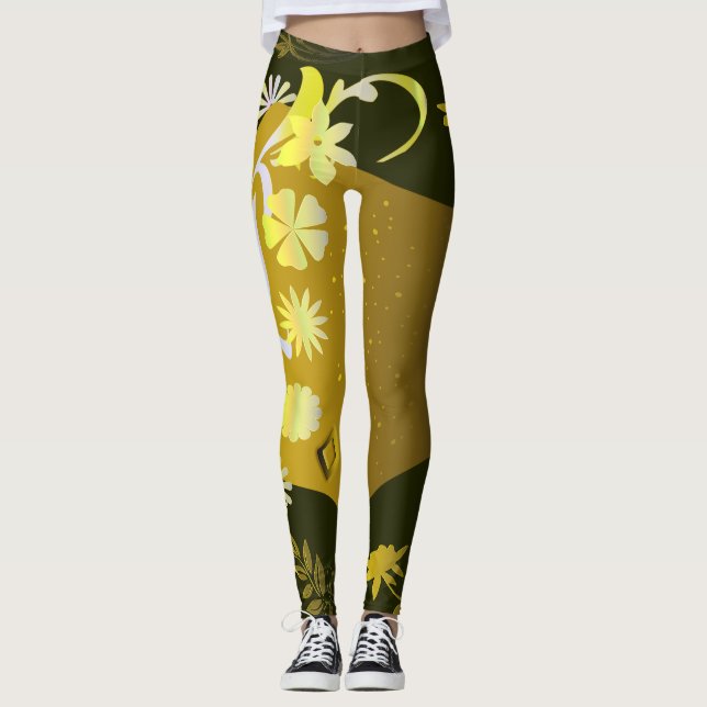 Flora the Goddess of Flowers Leggings (Framsida)