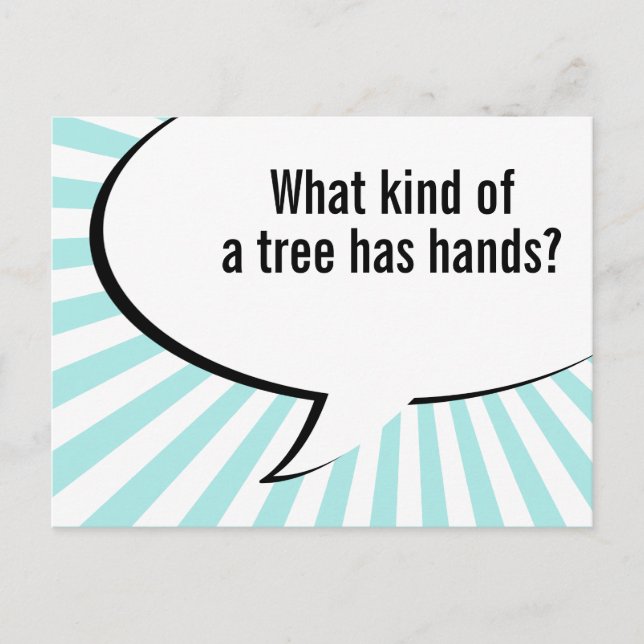flora träd skämt vykort (Framsida)