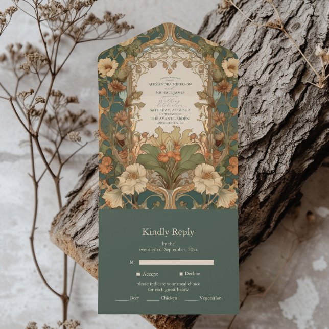 Flora Vintage Art nouveau Bröllop (Skapare uppladdad)
