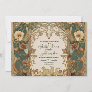 Flora Vintage Art nouveau Möhippa Inbjudningar