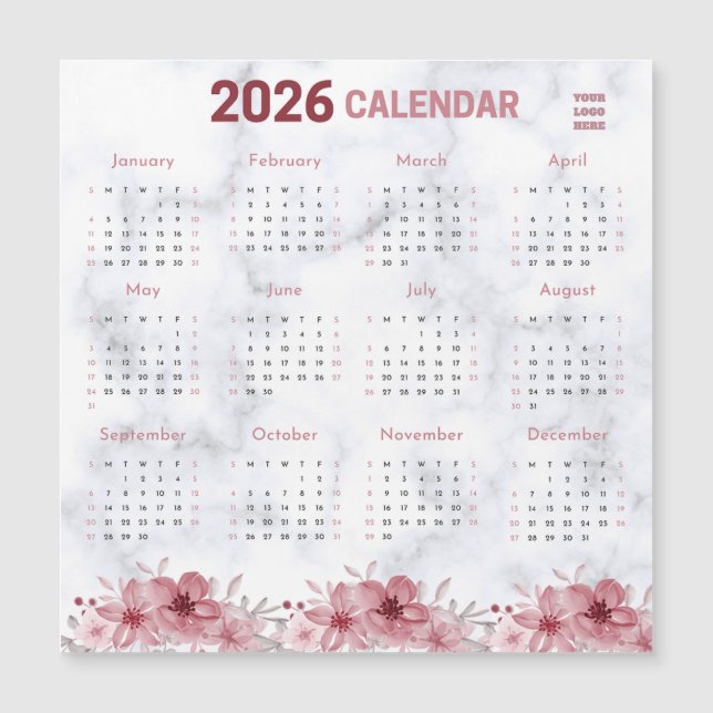 Floral 2026 Purple Flower Design with Custom Logo (Framsida)