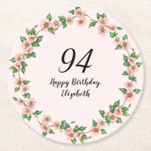 Floral 94th Birthday Pretty Blush Pink