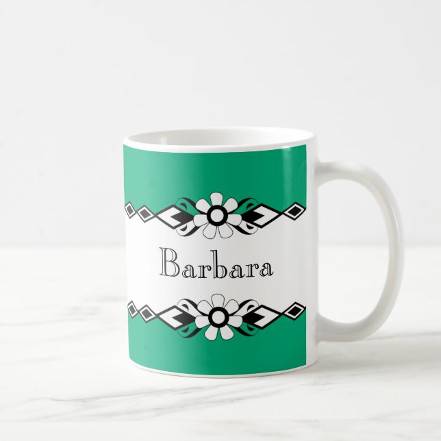 Floral Acccent Personalized Mugs Kaffemugg (Höger)