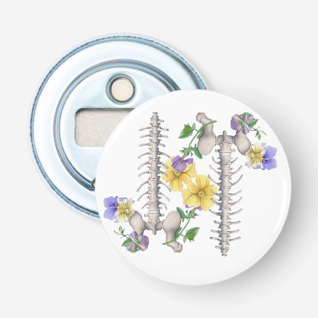 Floral Anatomy - Vertebrae, Hip Bone Flasköppnare (Framsidan)