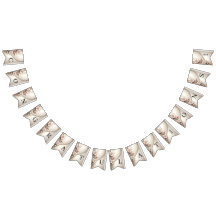 Floral and Pearl Embellishments Bunting Flag