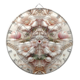 Floral and Pearl Embellishments Dartboard Darttavla