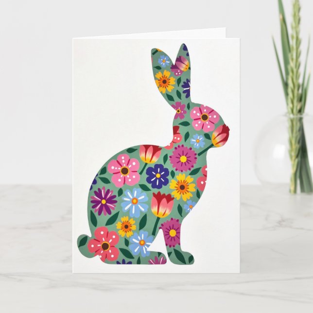 Floral Animal Art Card Kort (Framsida)