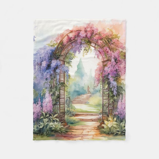 Floral Arch Landscape Fleecefilt (Framsidan)