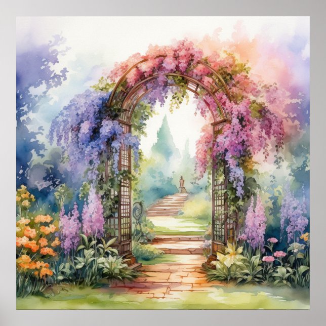 Floral Arch Landscape Poster (Framsidan)