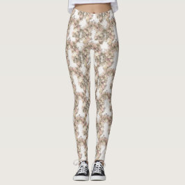 Floral Arches Pattern – Graceful Curved Botanical  Leggings