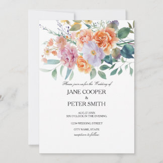 Floral arrangement. Budget Wedding Invitation Inbjudningar