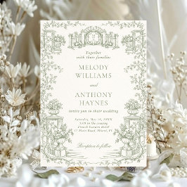 Floral Art Nouveau–Inspired Wedding Stationery Inbjudningar