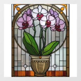 Floral Art Nouveau Stained Glass 