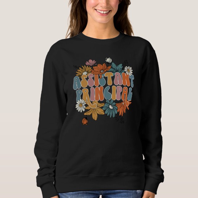 Floral Assistant Principal Hello Fall Autumn Thank T Shirt (Framsida)