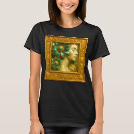 Floral Baroque Portrait T Shirt