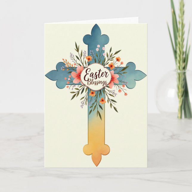 Floral Blessing Season Card Kort (Framsida)