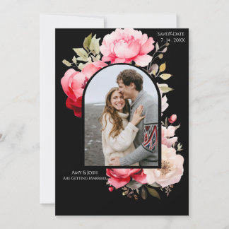 Floral Boho Save the Date  Inbjudningar