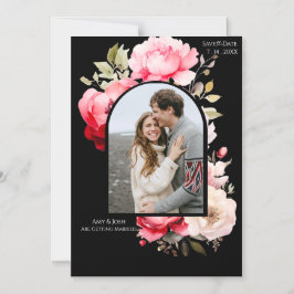 Floral Boho Save the Date  Magnetisk Inbjudningskort